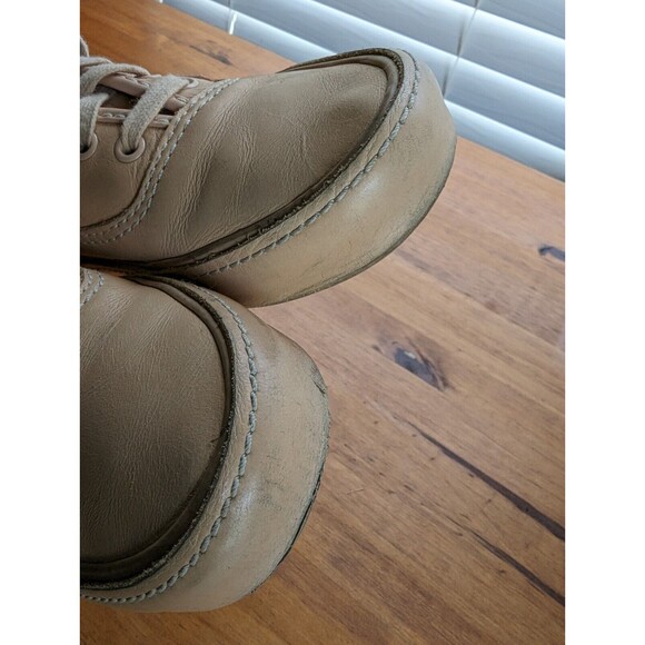 VANS AUTHENTIC LEATHER LOW TOP SNEAKER AMBERLIGHT SIZE WOMEN 7 RARE - Picture 9 of 12